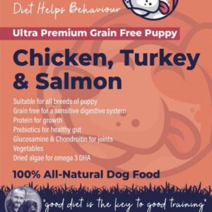 Puppy Food - Ultra Premium Chicken, Turkey & Salmon / Green Lipped Mussel Sensitive Puppy Delivery Included