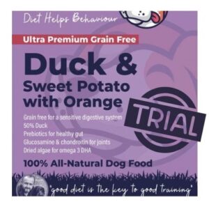 TRIAL BAG or Use for 'Treats' Fallon's Range Ultra Premium Duck, Sweet Potato & Orange Dog Food with Green Lipped Muscles